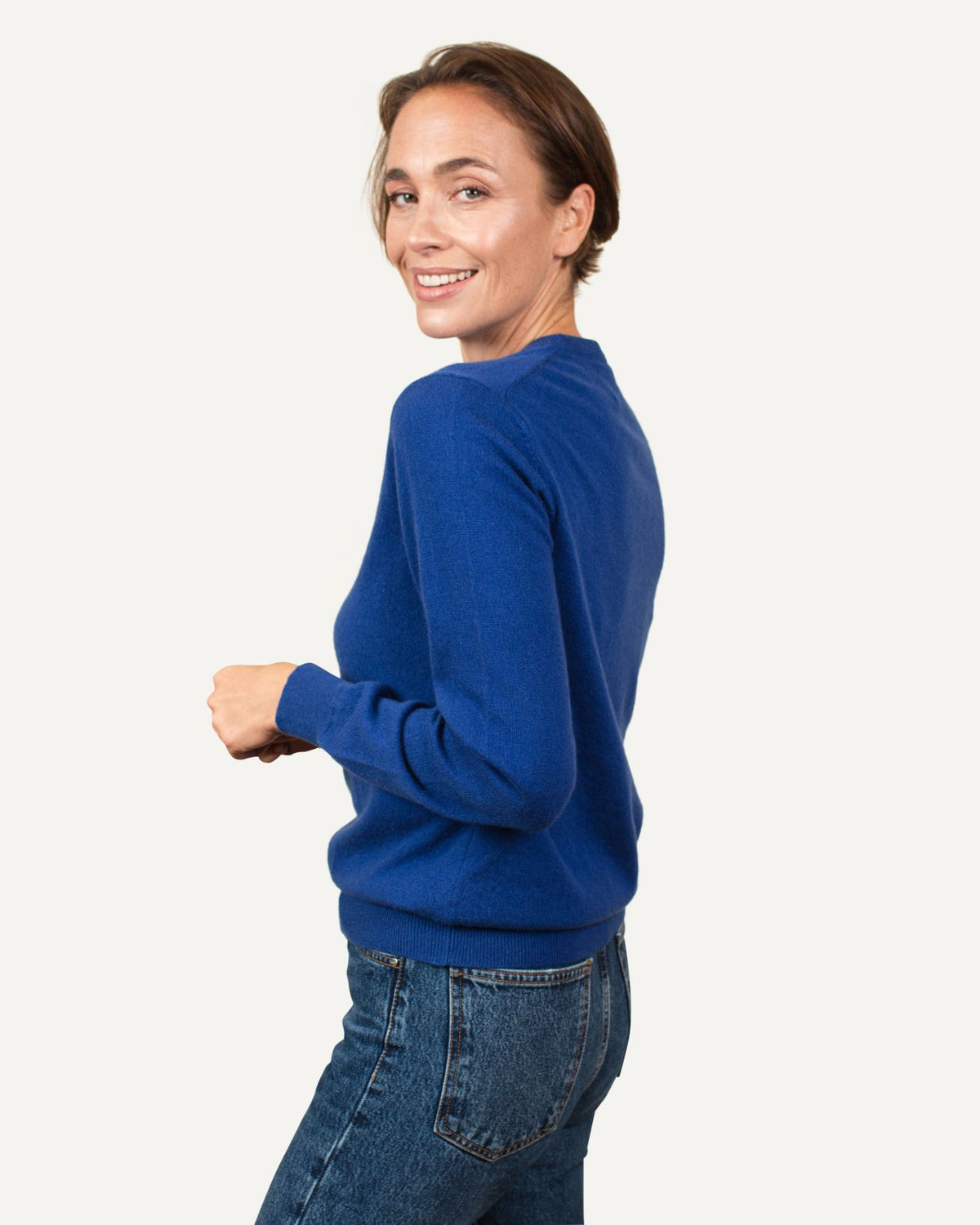 Kaschmir Pullover für Damen in Blau von MOGLI & MARTINI #farbe_royalblau