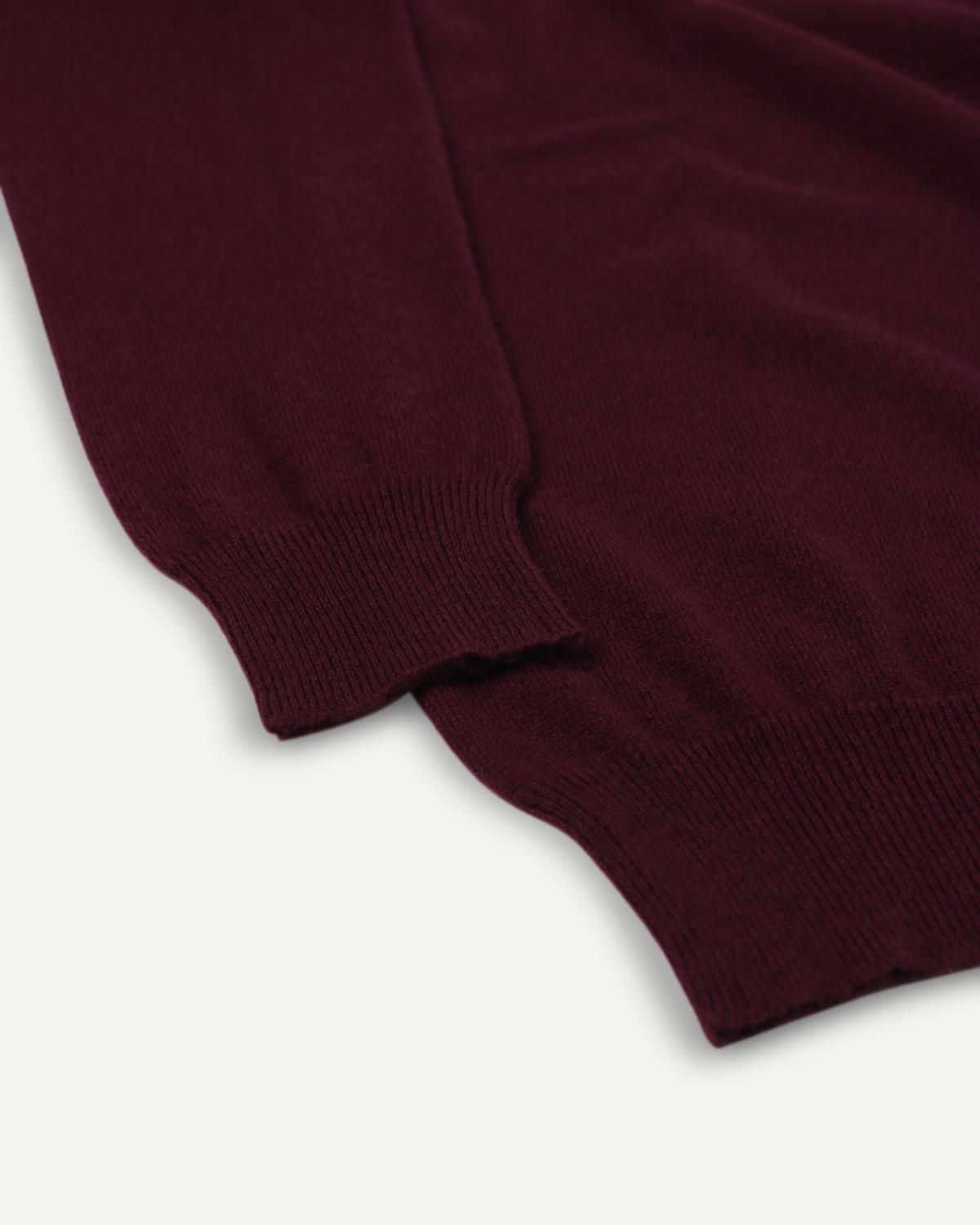 Kaschmir Rundhals Pullover für Damen in Bordeaux von MOGLI & MARTINI #farbe_bordeaux