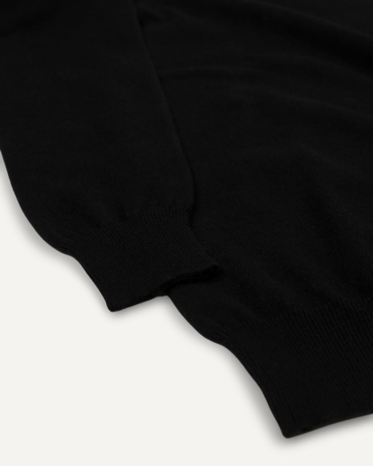 Kaschmir Rundhals Pullover für Herren in Schwarz von MOGLI & MARTINI #farbe_schwarz