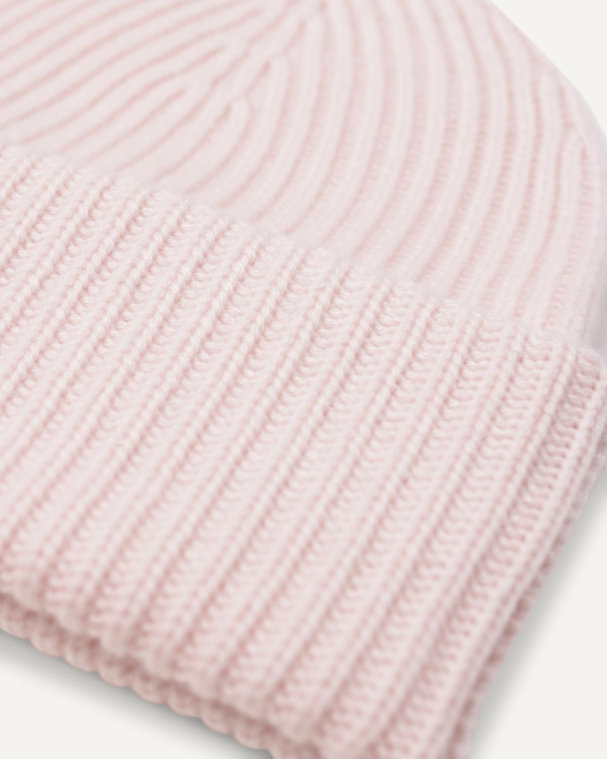 Oversize Kaschmir Mütze für Herren in Zartrosa von MOGLI & MARTINI #farbe_zartrosa