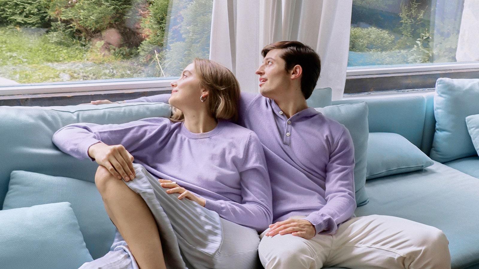 man and woman in cashmere jumpers by MOGLI & MARTINI