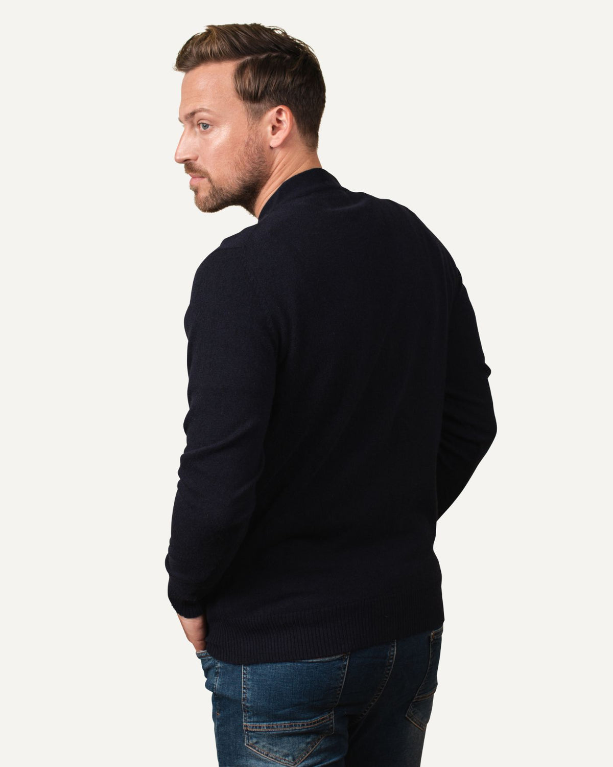 Kaschmir Cardigan für Herren in Tiefblau von MOGLI & MARTINI #farbe_tiefblau