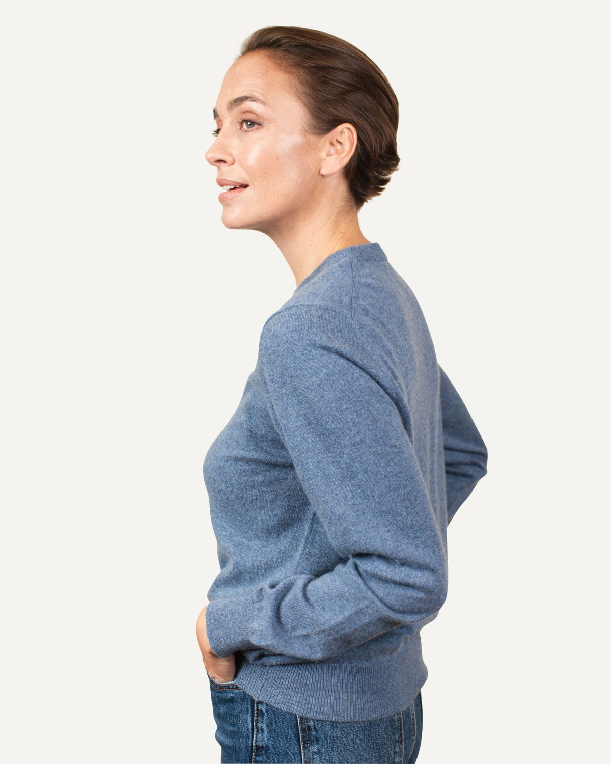 Kaschmir Rundhals Pullover für Damen in Indigo von MOGLI & MARTINI #farbe_indigo