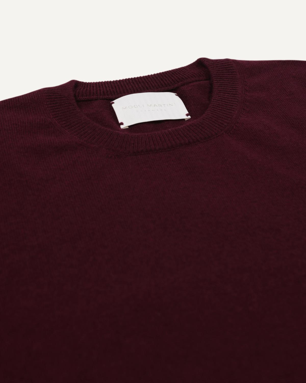 Kaschmir Rundhals Pullover für Damen in Bordeaux von MOGLI & MARTINI #farbe_bordeaux