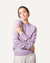 Ladies cashmere jumper in lilac by MOGLI & MARTINI #colour_lilac