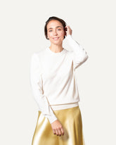 Cashmere jumper for women in natural white by MOGLI & MARTINI #colour_natural_white