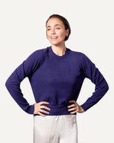 Ladies cashmere jumper in ultramarine by MOGLI & MARTINI #colour_ultramarine
