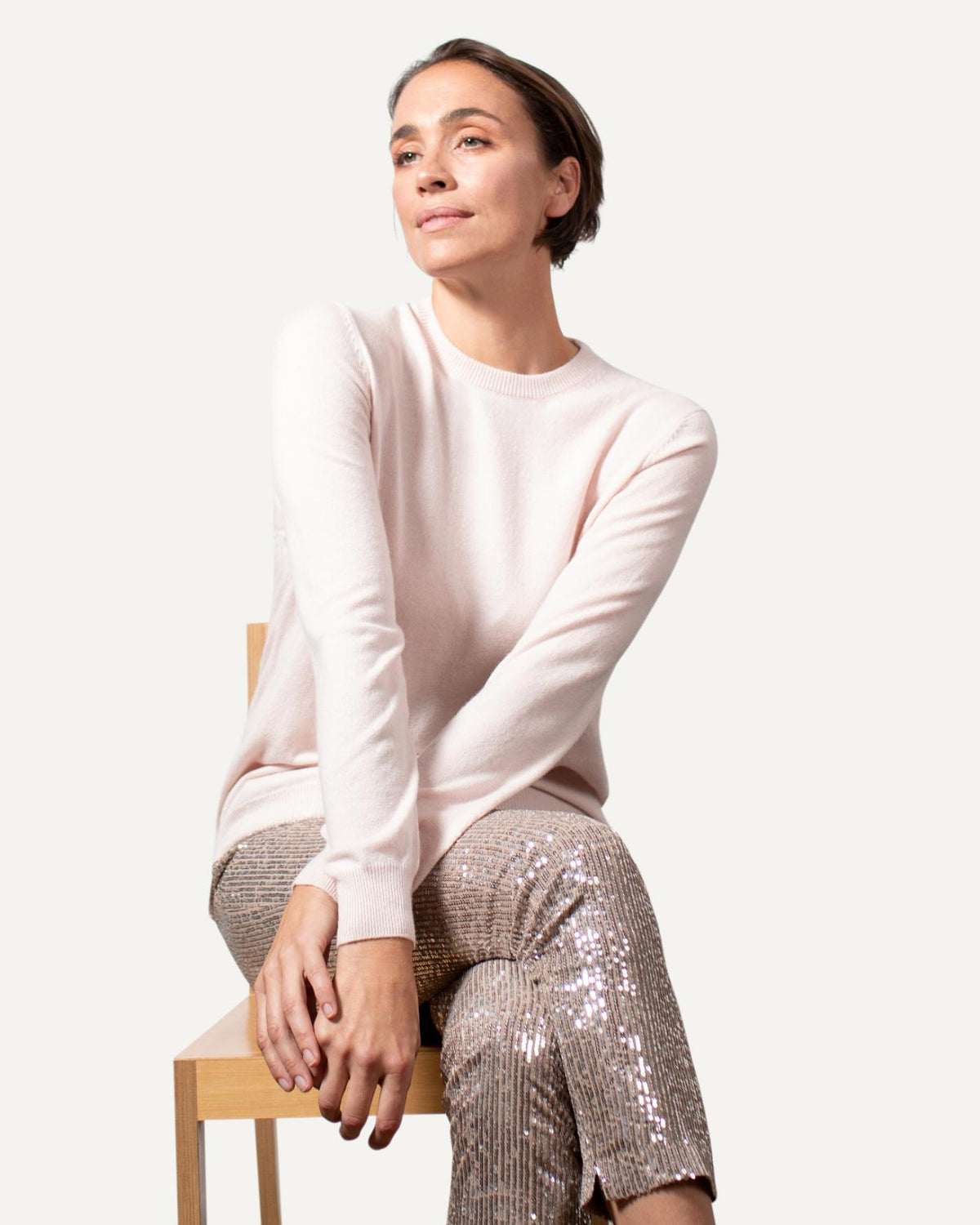 Kaschmir Pullover für Damen in Zartrosa von MOGLI & MARTINI #farbe_zartrosa