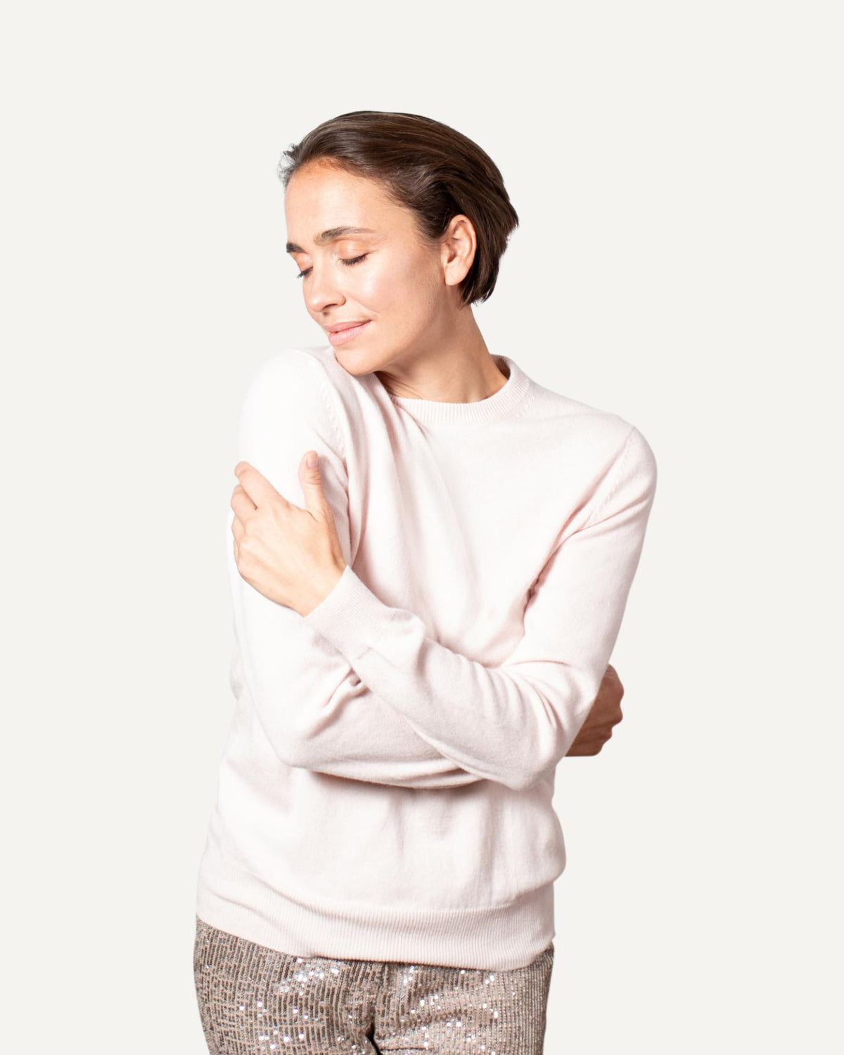 Kaschmir Pullover für Damen in Zartrosa von MOGLI & MARTINI #farbe_zartrosa