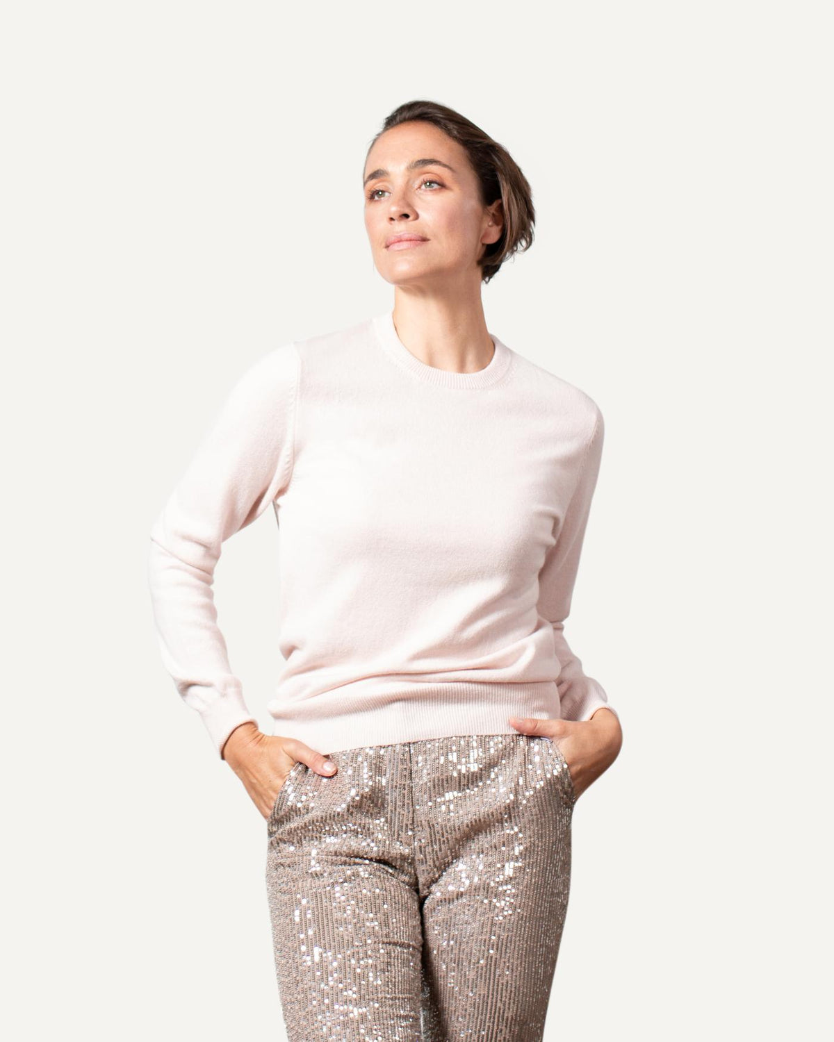 Kaschmir Pullover für Damen in Zartrosa von MOGLI & MARTINI #farbe_zartrosa