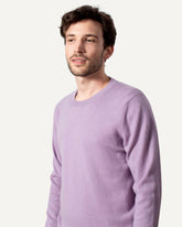Mens cashmere jumper in lilac by MOGLI & MARTINI #colour_lilac