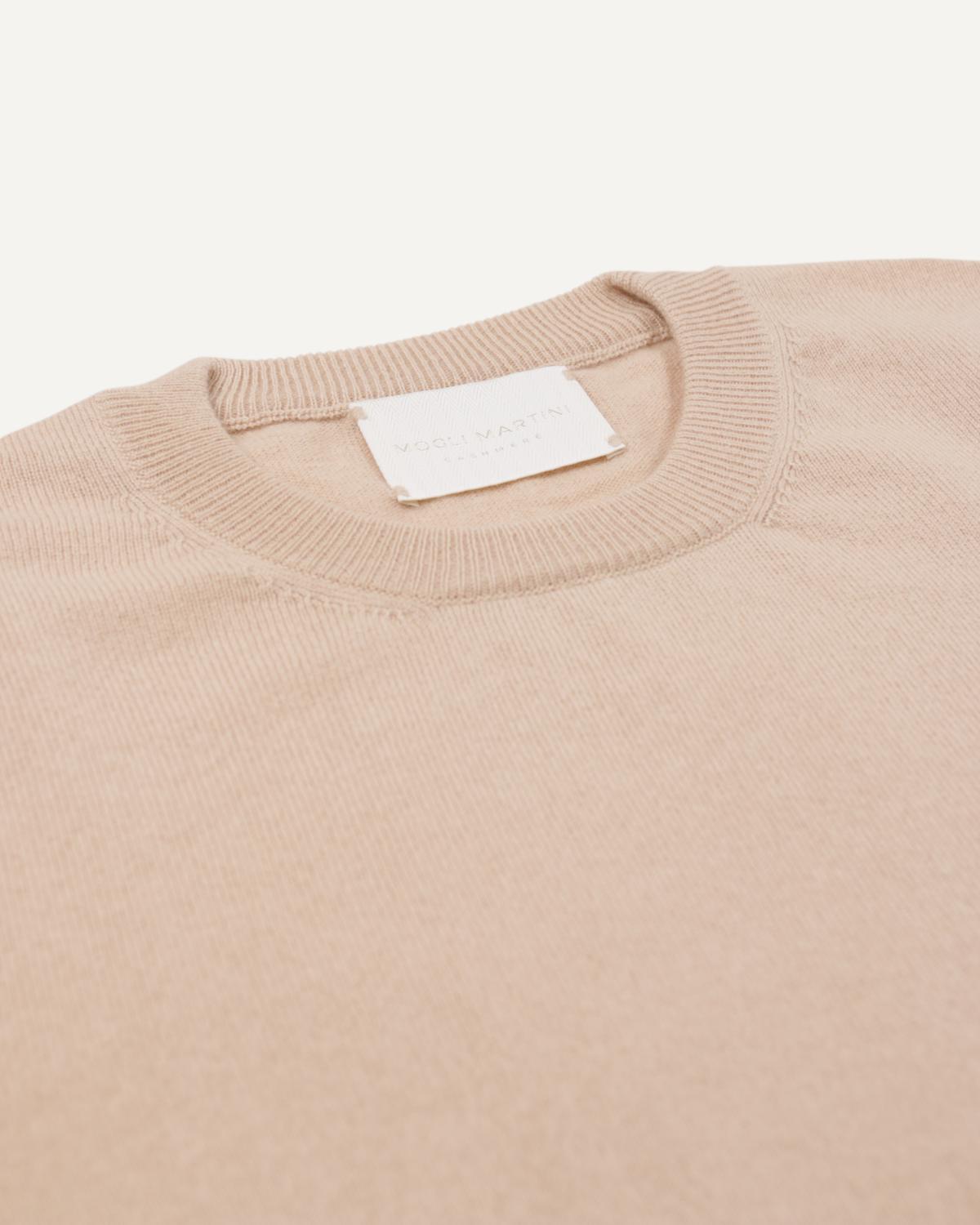 Kaschmir Rundhals Pullover für Damen in Sand von MOGLI & MARTINI #farbe_sand