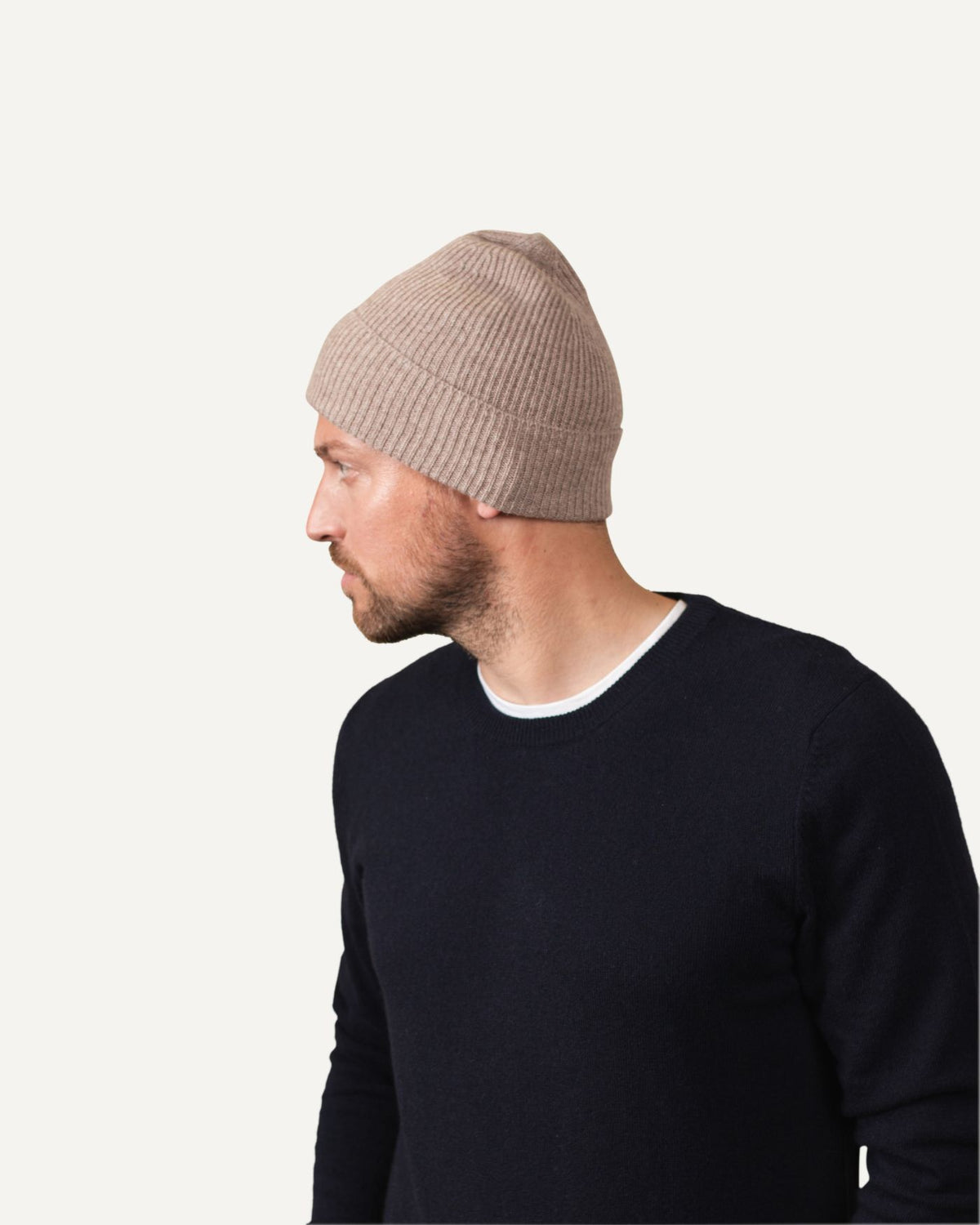 Leichte Kaschmir Mütze für Herren in Marmor von MOGLI & MARTINI #farbe_marmor