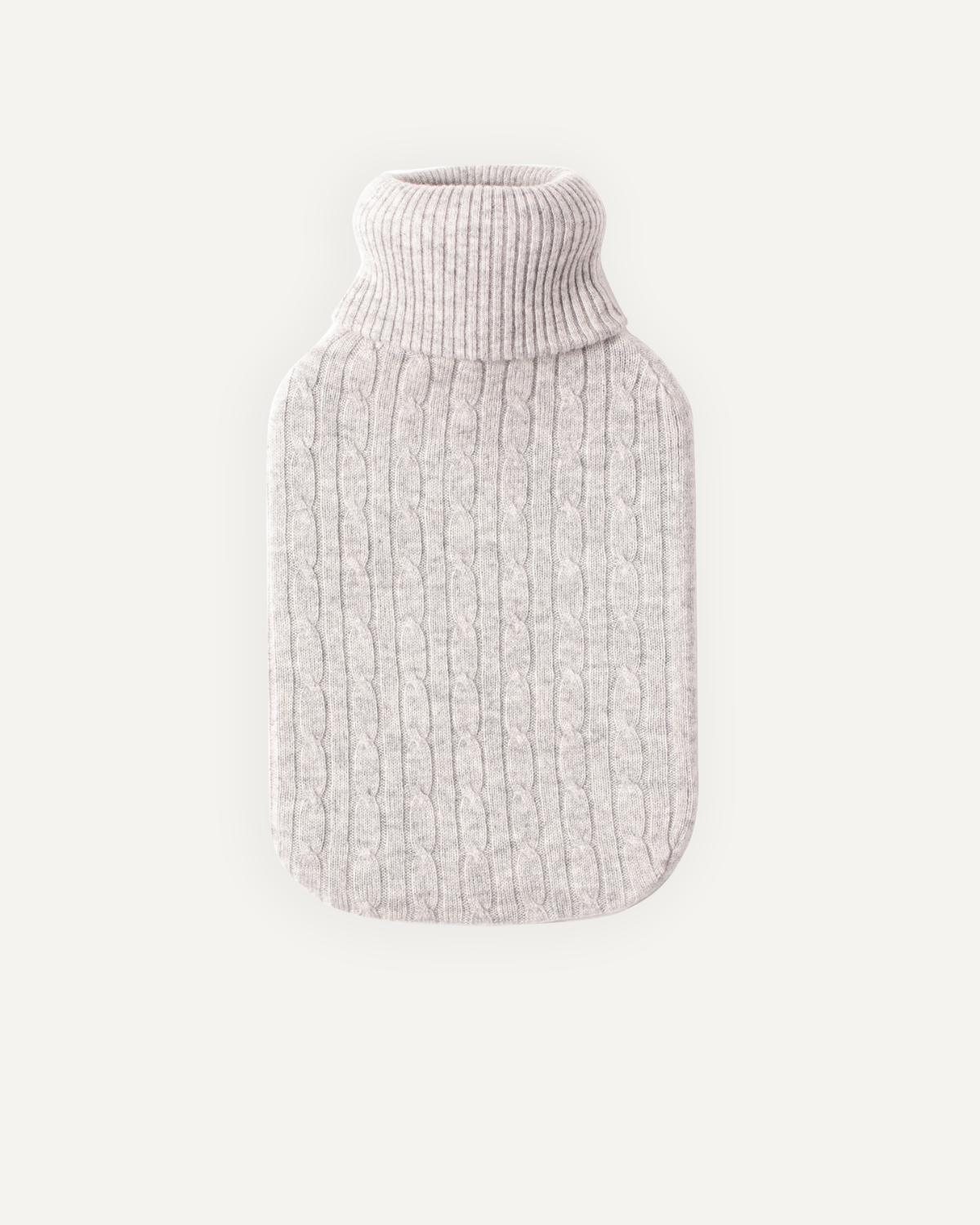 Cashmere hot water bottle by MOGLI & MARTINI in the colour wolf grey #colour_wolf_grey